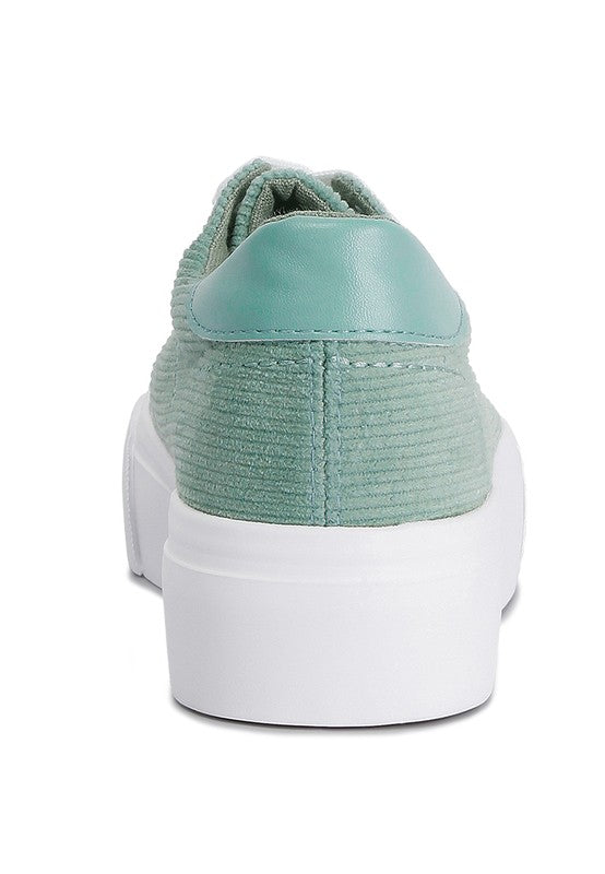 Hyra Solid Flatform Canvas Sneakers - Faylinn & Co