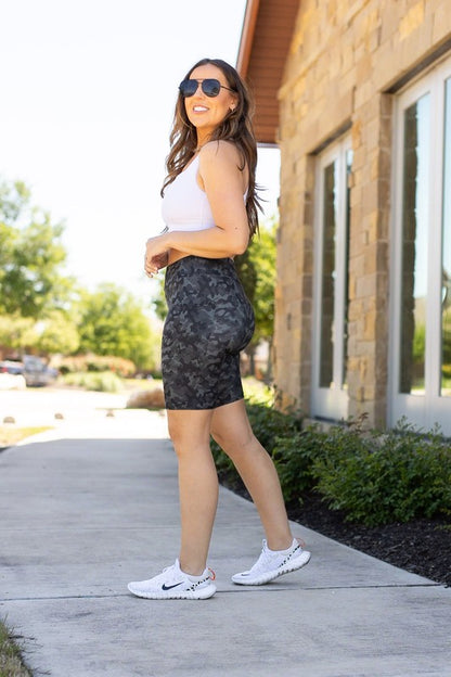 Army Camo Biker Shorts - Faylinn & Co