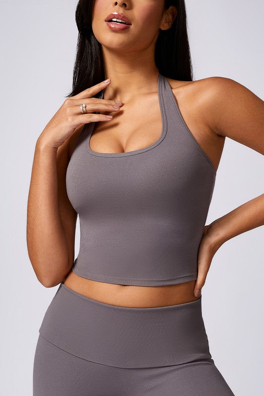 Halterneck running fitness yoga sports bras - Faylinn & Co