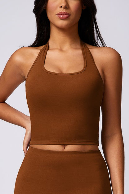 Halterneck running fitness yoga sports bras - Faylinn & Co