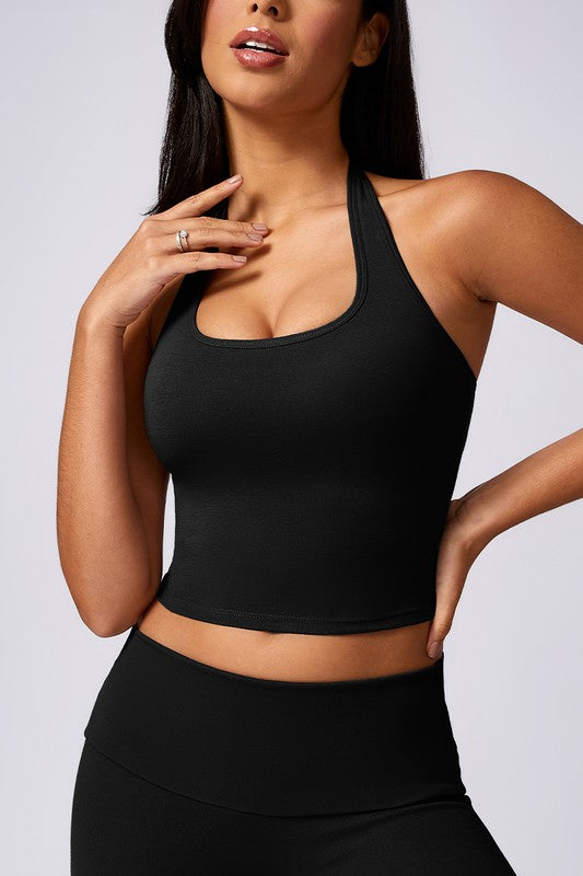 Halterneck running fitness yoga sports bras - Faylinn & Co