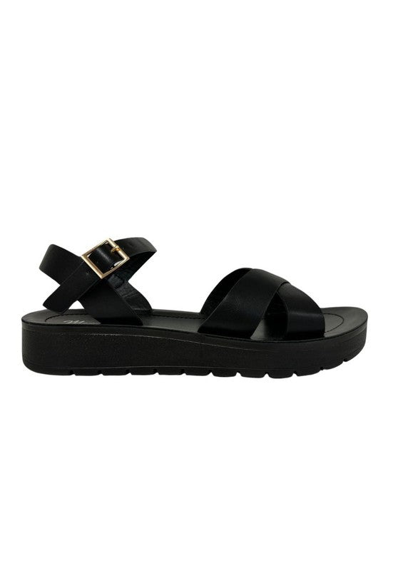 VERA METALLIC COMFORTABLE SANDALS - FLATS - Faylinn & Co