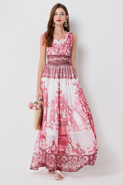 WOMEN FASHION CHIFFON MAXI DRESS - Faylinn & Co