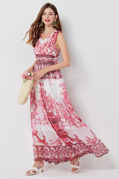 WOMEN FASHION CHIFFON MAXI DRESS - Faylinn & Co