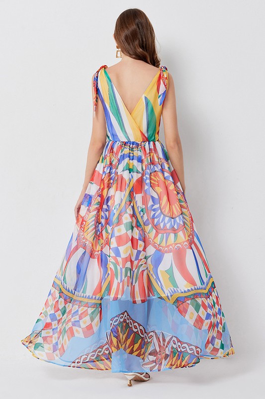 WOMEN FASHION CHIFFON MAXI DRESS - Faylinn & Co