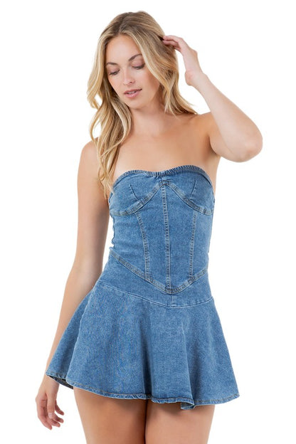 WOMEN FASHION DENIM DRESS - Faylinn & Co