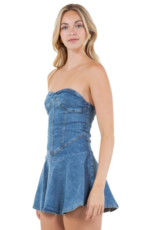 WOMEN FASHION DENIM DRESS - Faylinn & Co