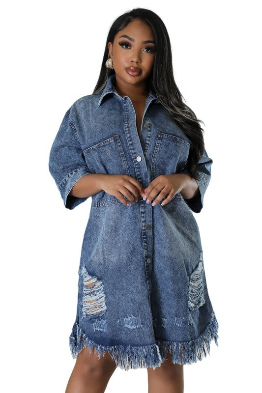 WOMEN FASHION DENIM DRESSES - Faylinn & Co
