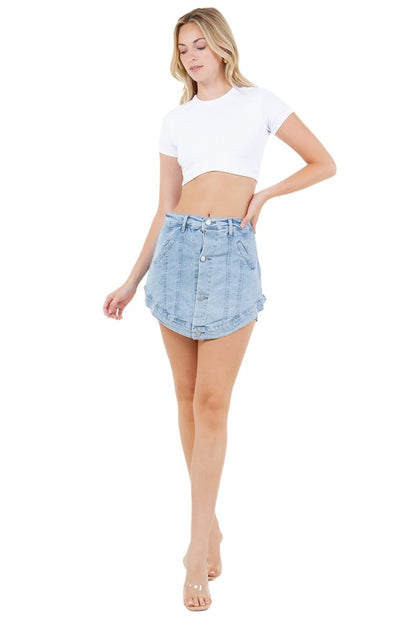 WOMEN FASHION DENIM SHORT - Faylinn & Co
