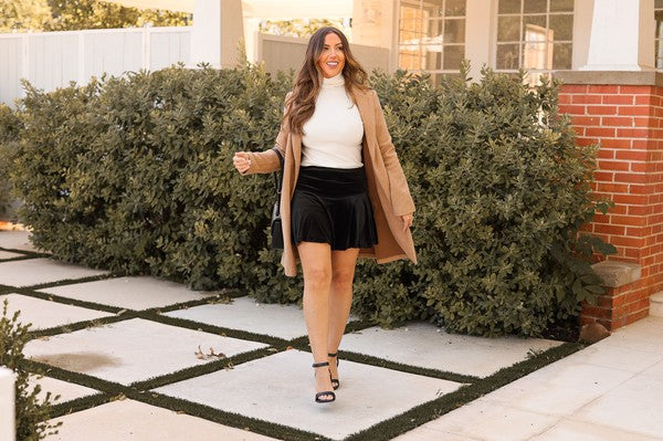 The Aurora Velvet Skort - Faylinn & Co