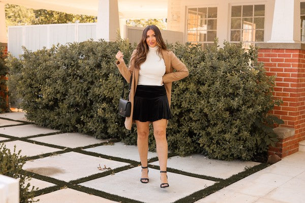The Aurora Velvet Skort - Faylinn & Co