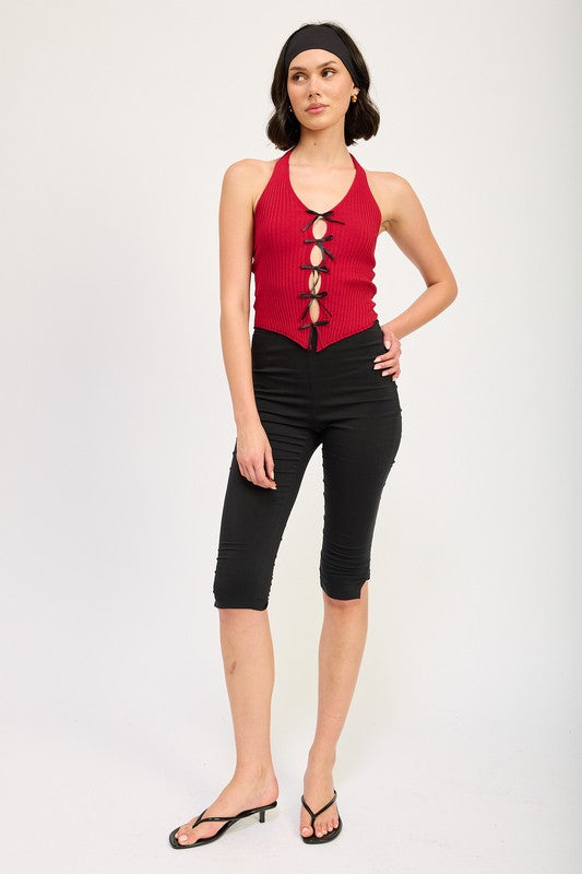 HALTER NECK TO WITH BOW DETAILS - Faylinn & Co