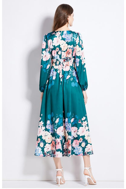 WOMEN FASHION CHIFFON MAXI DRESS - Faylinn & Co