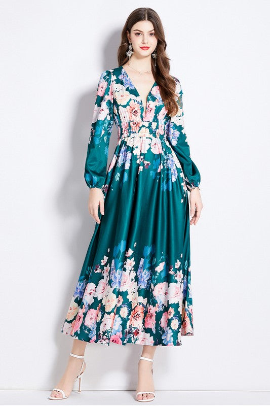 WOMEN FASHION CHIFFON MAXI DRESS - Faylinn & Co