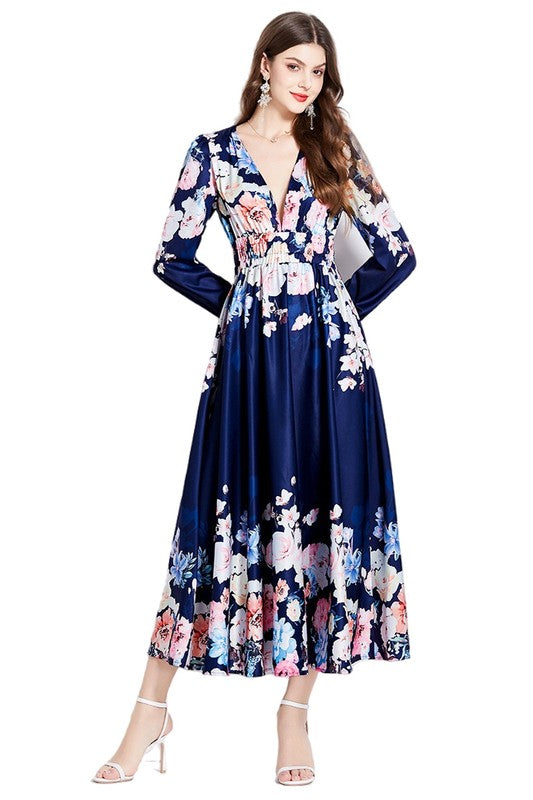 WOMEN FASHION CHIFFON MAXI DRESS - Faylinn & Co