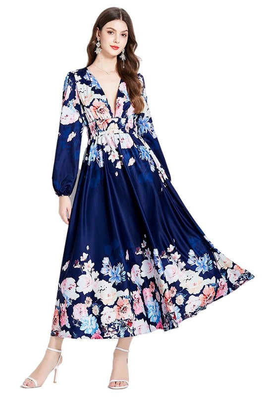 WOMEN FASHION CHIFFON MAXI DRESS - Faylinn & Co