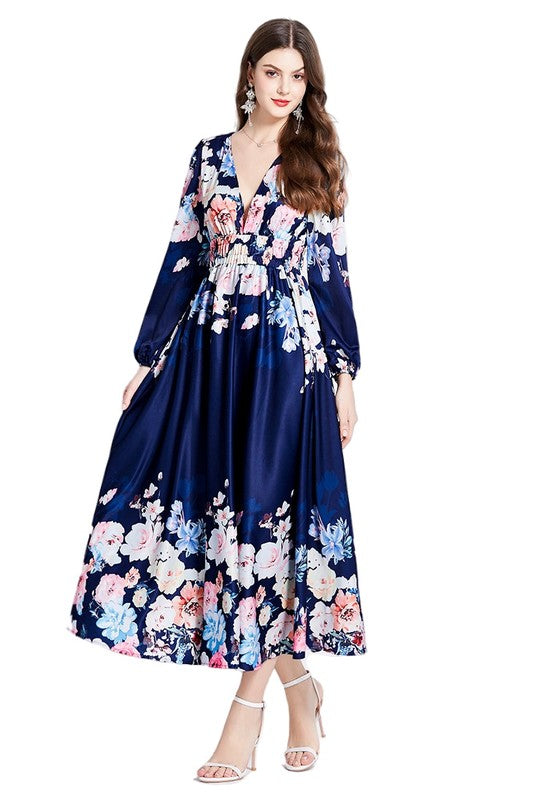 WOMEN FASHION CHIFFON MAXI DRESS - Faylinn & Co
