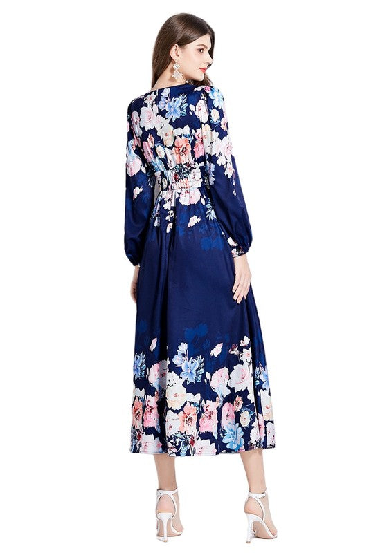 WOMEN FASHION CHIFFON MAXI DRESS - Faylinn & Co