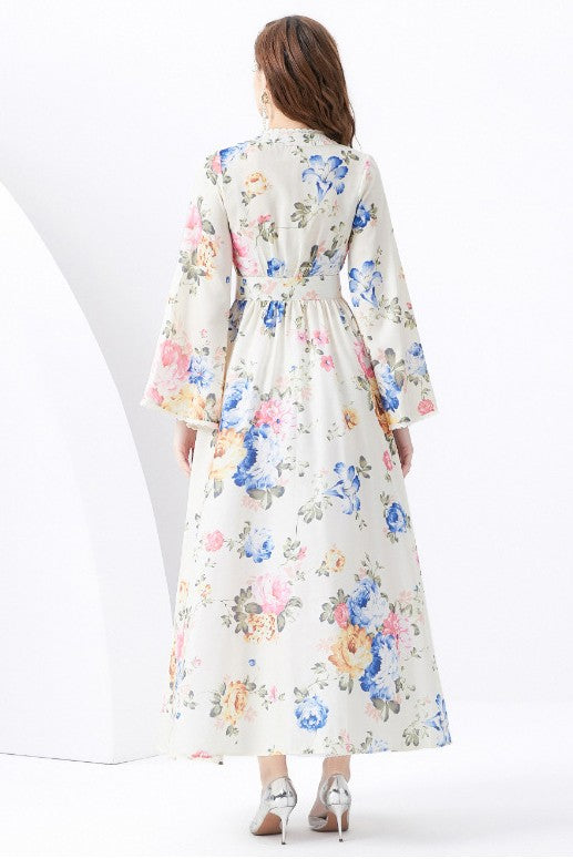 WOMEN FASHION CHIFFON MAXI DRESS - Faylinn & Co