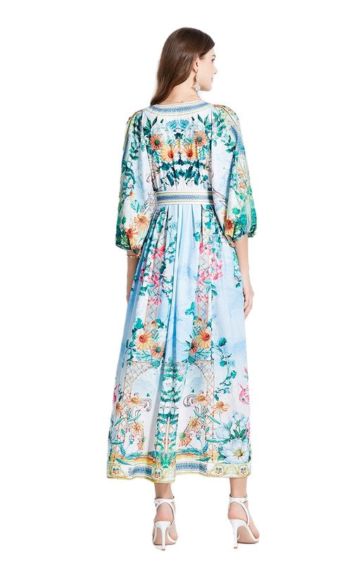 WOMEN FASHION CHIFFON MAXI DRESS - Faylinn & Co