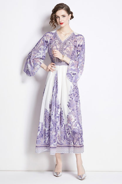 WOMEN FASHION CHIFFON MAXI DRESS - Faylinn & Co