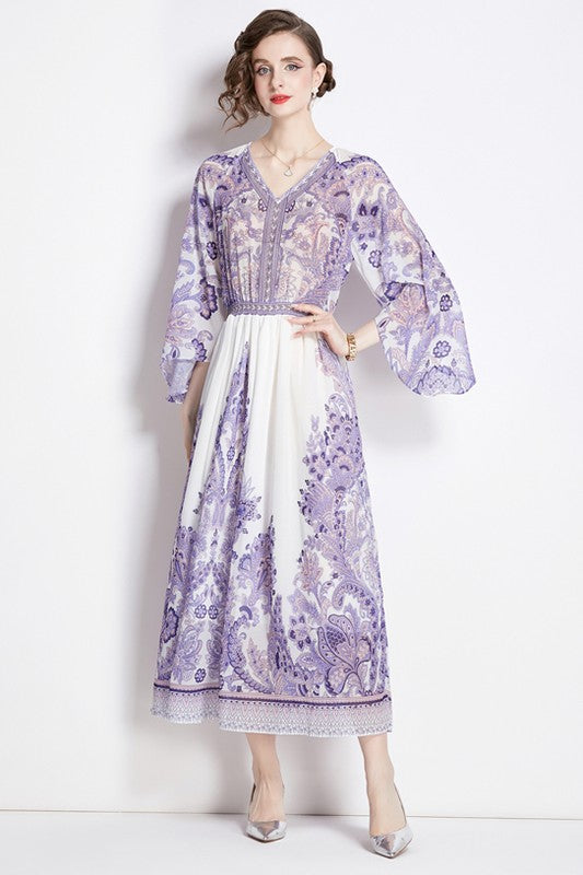 WOMEN FASHION CHIFFON MAXI DRESS - Faylinn & Co