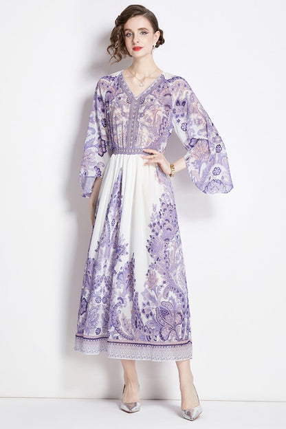 WOMEN FASHION CHIFFON MAXI DRESS - Faylinn & Co