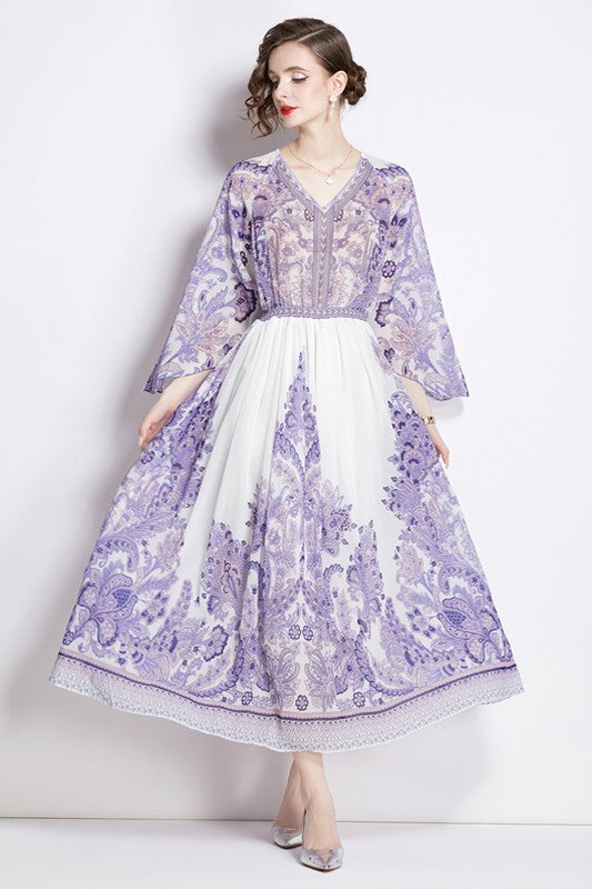 WOMEN FASHION CHIFFON MAXI DRESS - Faylinn & Co