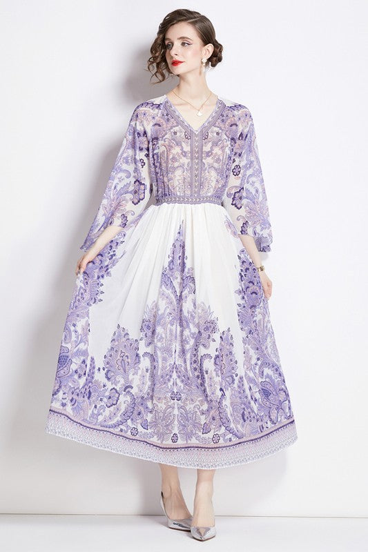 WOMEN FASHION CHIFFON MAXI DRESS - Faylinn & Co