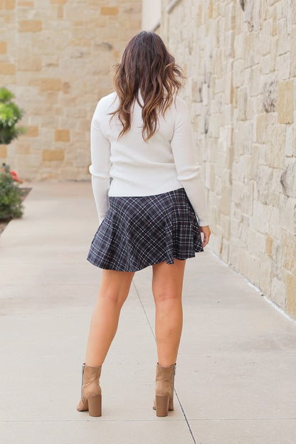 The Brenna Plaid Skort - Faylinn & Co