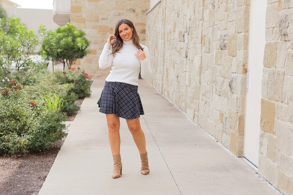 The Brenna Plaid Skort - Faylinn & Co