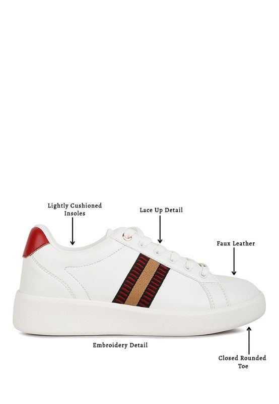 Loyalty Embroidery Detail Sneakers - Faylinn & Co
