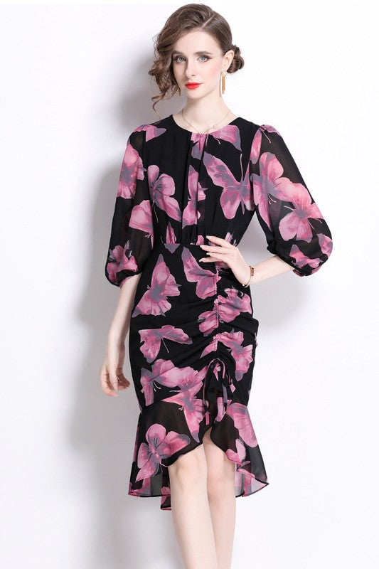 WOMEN FASHION CHIFFON MAXI DRESS - Faylinn & Co