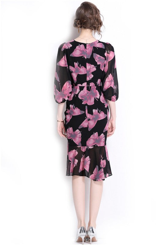 WOMEN FASHION CHIFFON MAXI DRESS - Faylinn & Co