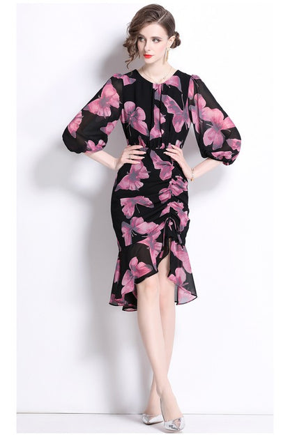 WOMEN FASHION CHIFFON MAXI DRESS - Faylinn & Co