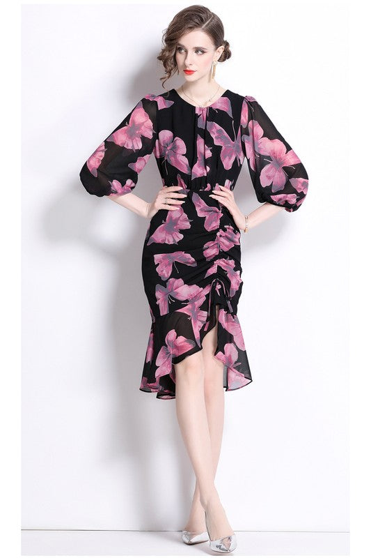 WOMEN FASHION CHIFFON MAXI DRESS - Faylinn & Co