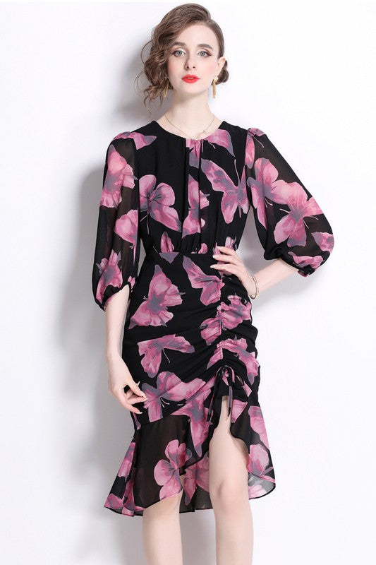 WOMEN FASHION CHIFFON MAXI DRESS - Faylinn & Co