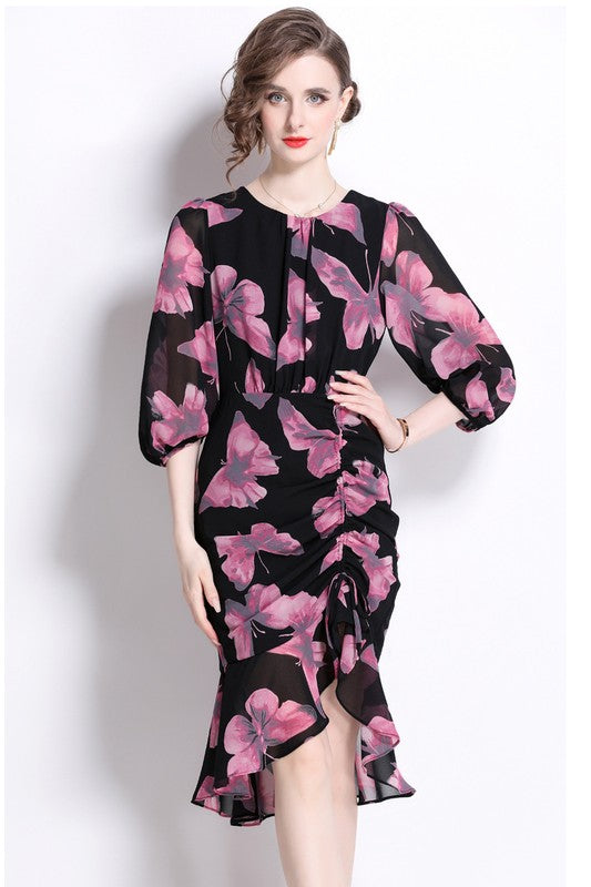 WOMEN FASHION CHIFFON MAXI DRESS - Faylinn & Co