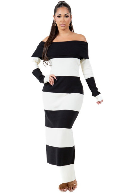 WOMEN FASHION LONG MAXI KNIT DRESS - Faylinn & Co