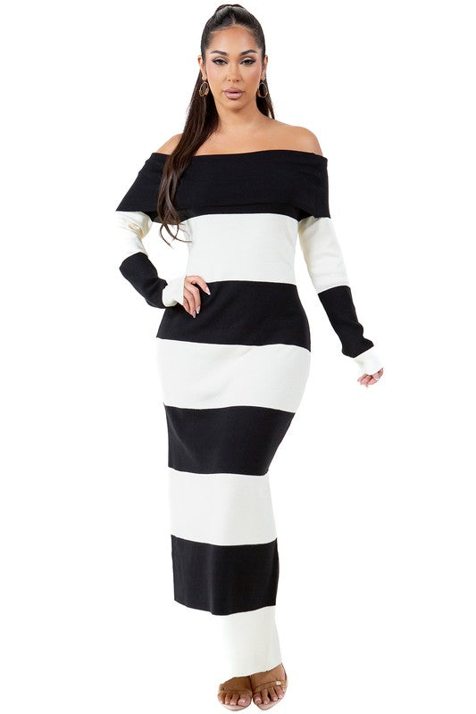 WOMEN FASHION LONG MAXI KNIT DRESS - Faylinn & Co