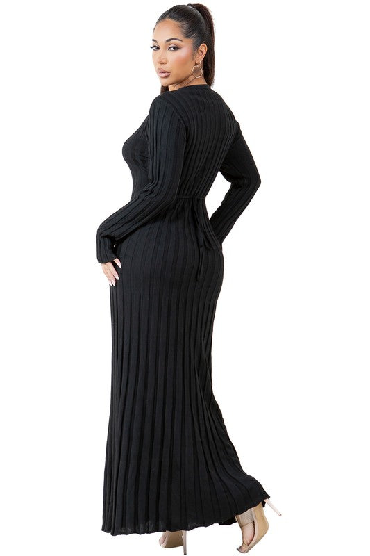 WOMEN FASHION KNITWEAR LONG MAXI DRESS - Faylinn & Co