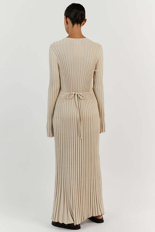 WOMEN FASHION KNITWEAR LONG MAXI DRESS - Faylinn & Co