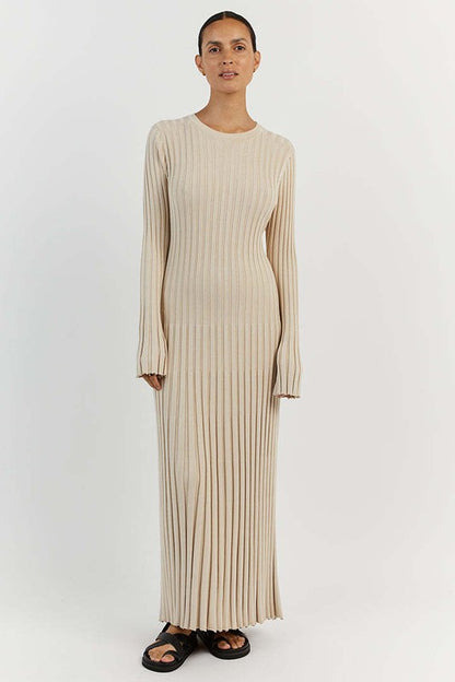 WOMEN FASHION KNITWEAR LONG MAXI DRESS - Faylinn & Co