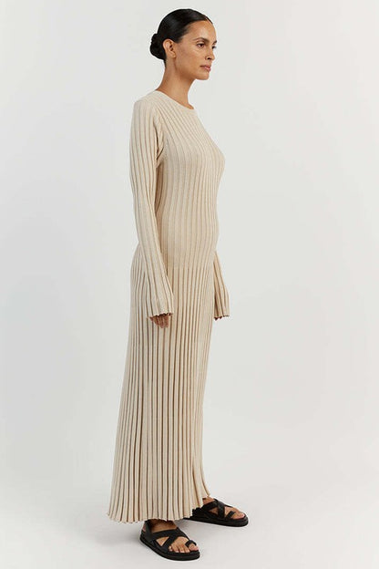 WOMEN FASHION KNITWEAR LONG MAXI DRESS - Faylinn & Co