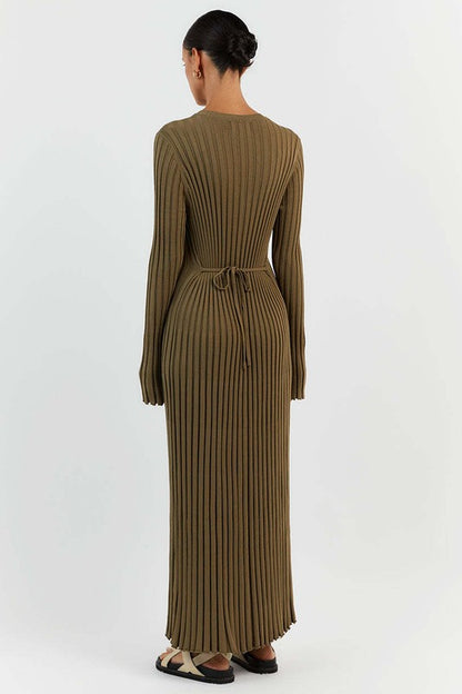 WOMEN FASHION KNITWEAR LONG MAXI DRESS - Faylinn & Co