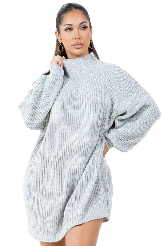 WOMEN FASHION SWEATER DRESS - Faylinn & Co