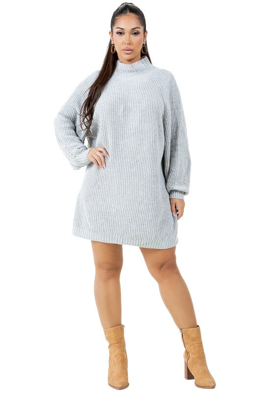 WOMEN FASHION SWEATER DRESS - Faylinn & Co