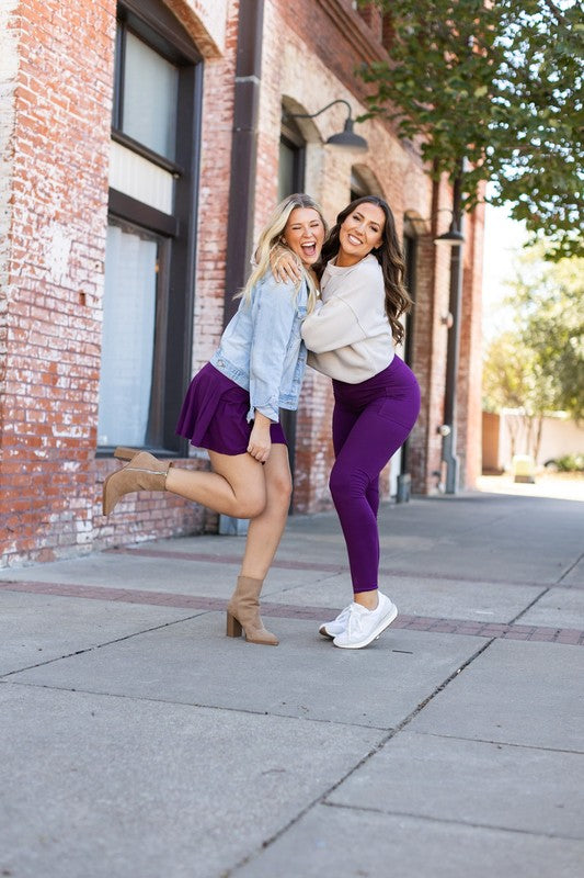 The Bailey Purple Skort - Faylinn & Co