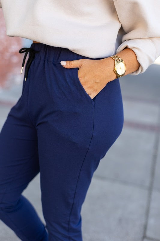 The Nora Navy Lounger Leggings - Faylinn & Co
