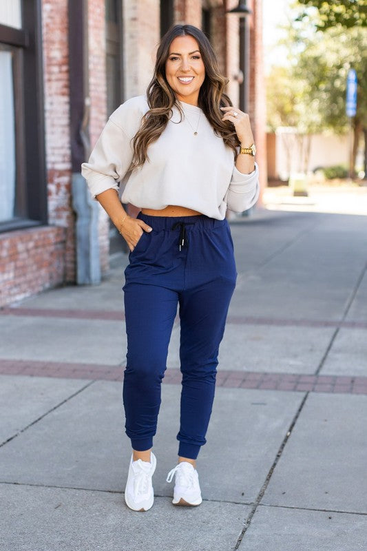 The Nora Navy Lounger Leggings - Faylinn & Co